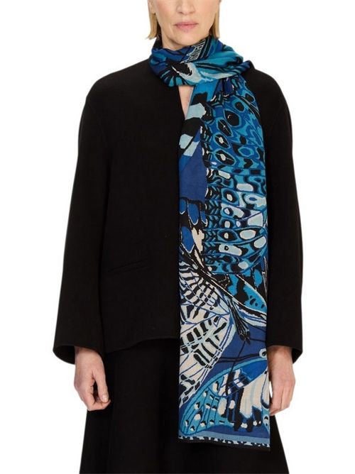 sciarpa donna 70x190 papillons blu Inoui Editions | SCARF 70 PAPILLONSBLUE